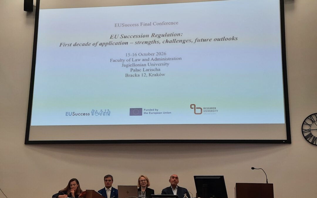 Konferencja pt. „EU Succession Regulation: First Decade of Application, Strengths, Challenges, Future”